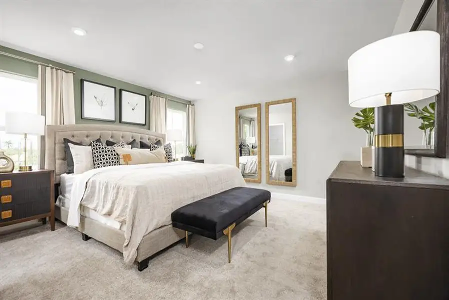 Representative furnished interior of a home built from the Mayshore by Ryan Homes in Pine Pointe at Astonia, Davenport (Image 13).