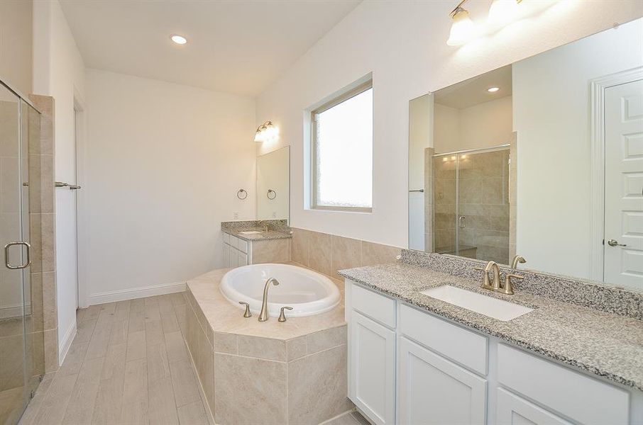 Primary Bathroom with double sinks...