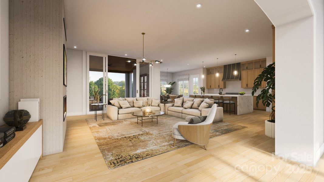 Furnished interior view inside a new home in Cardinal Crest, Weddington (Image 4).