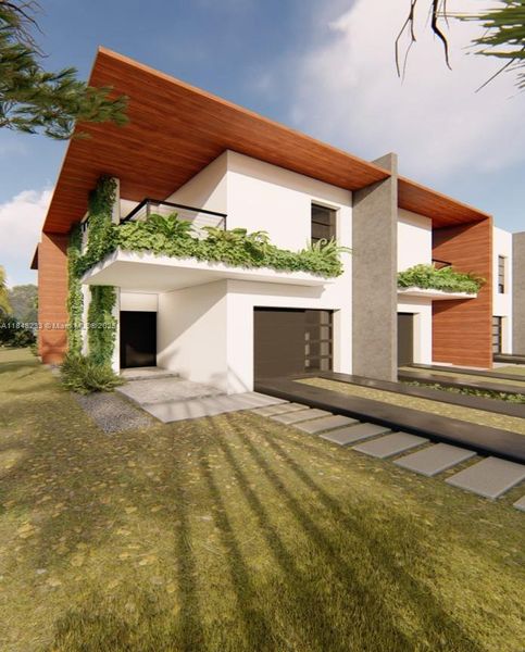 Front exterior of a new home in , Hollywood, FL, highlighting curb appeal (Image 6).