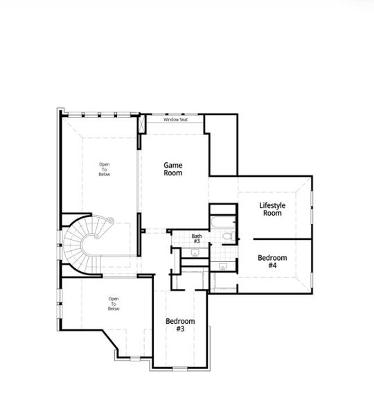 2D floor plan layout for the 223 by Highland Homes in Furst Ranch, Flower Mound, TX (Image 28).