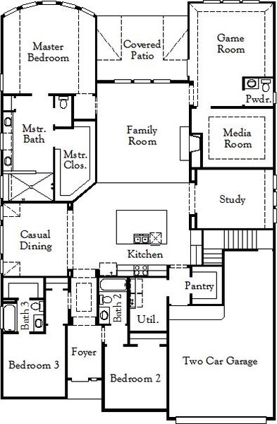 2D floor plan layout of this home in Chambers Creek, Willis, TX (Image 3).