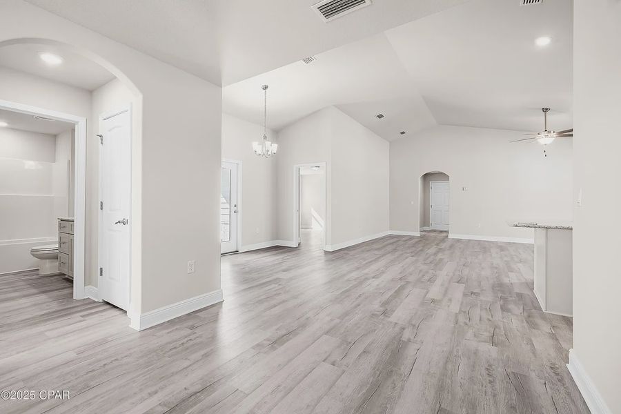 Representative unfurnished interior of a home built from the 2101 by Adams Homes in Alden Springs, Defuniak Springs (Image 10). Representative unfurnished interior of a home built from the 2101 by Adams Homes in Alden Springs, Defuniak Springs (Image 10).