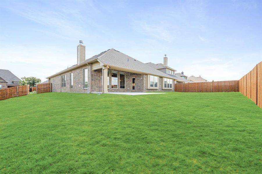 Exterior details and patio area of a home in Villages of Walnut Grove, Midlothian (Image 17). Exterior details and patio area of a home in Villages of Walnut Grove, Midlothian (Image 17).