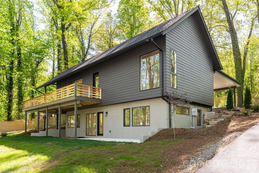 Exterior details and patio area of a home in , Candler (Image 2). Exterior details and patio area of a home in , Candler (Image 2).
