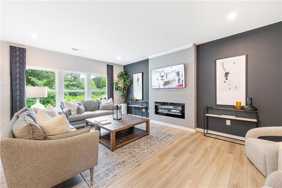 Furnished interior view inside a new home in Crossvine Estates, Braselton (Image 17). Furnished interior view inside a new home in Crossvine Estates, Braselton (Image 17).