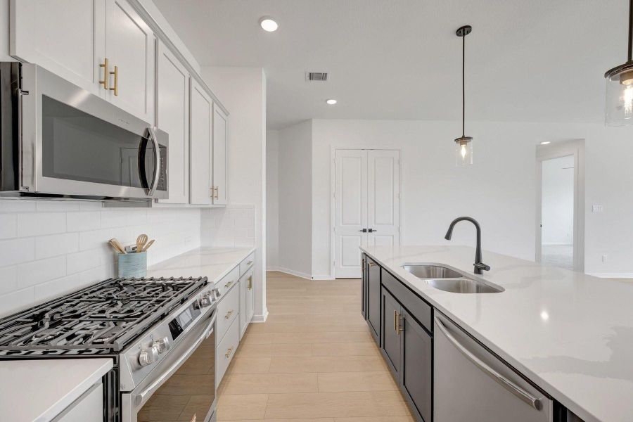 Furnished interior view inside a new home in Jordan Ranch - Terrace Collection, Fulshear (Image 10).