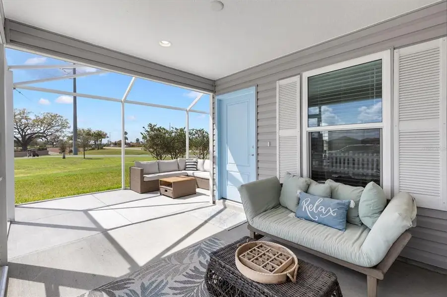 Exterior details and patio area of a home in , The Villages (Image 4). Exterior details and patio area of a home in , The Villages (Image 4).
