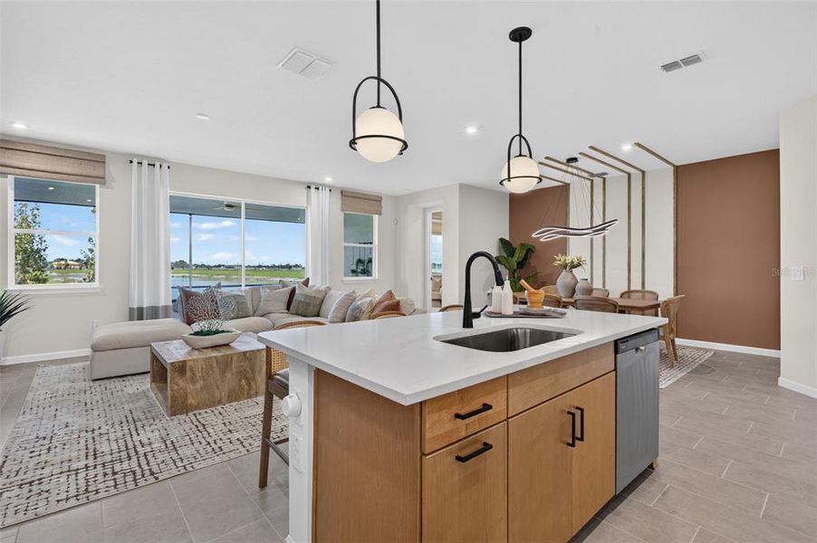 Furnished interior view inside a new home in Pasadena Ridge Master, Dade City (Image 7).