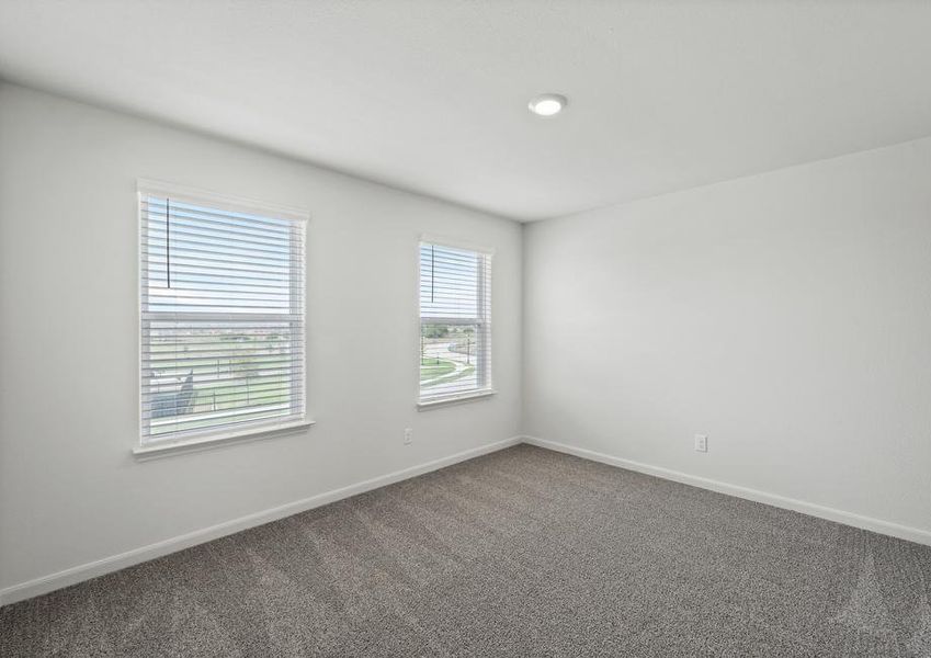 The secondary bedrooms are a great space for children's bedrooms or guest rooms.