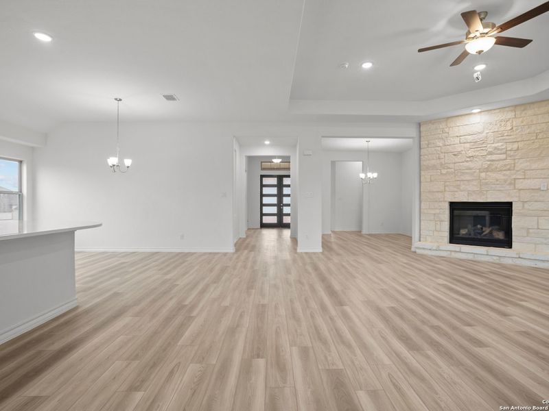 Spacious, unfurnished interior of a new home in Potranco Oaks, Castroville (Image 18). Spacious, unfurnished interior of a new home in Potranco Oaks, Castroville (Image 18).