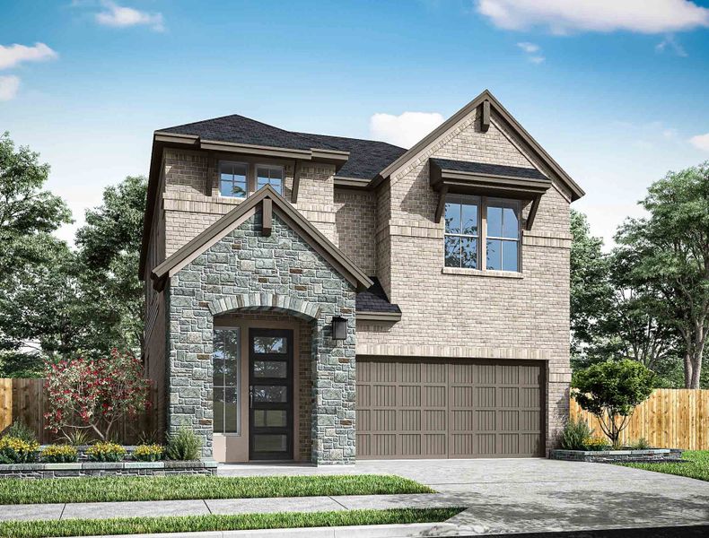 Representative exterior photo of a completed home built from the Heron by Tri Pointe Homes in Trillium 40′, Richmond, TX (Image 22). Representative exterior photo of a completed home built from the Heron by Tri Pointe Homes in Trillium 40′, Richmond, TX (Image 22).