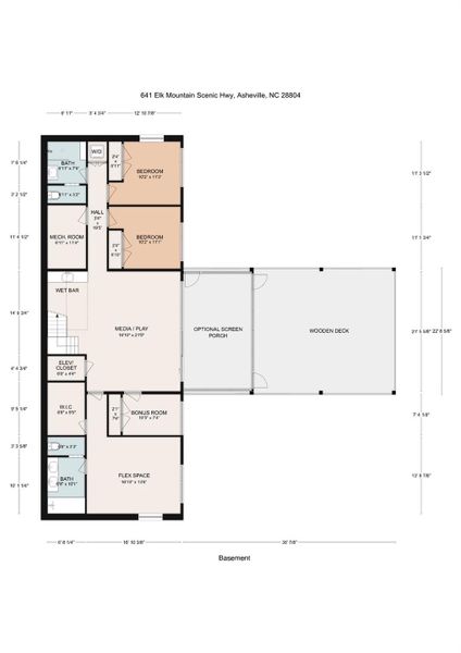 2D floor plan layout of this home in , Asheville, NC (Image 4). 2D floor plan layout of this home in , Asheville, NC (Image 4).