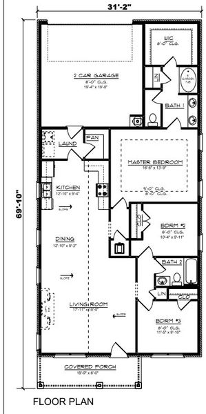 2D floor plan layout of this home in East Bay, Panama City, FL (Image 3). 2D floor plan layout of this home in East Bay, Panama City, FL (Image 3).