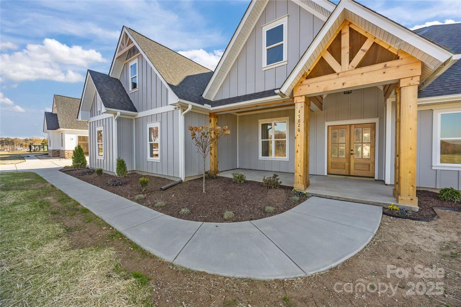 Exterior details and patio area of a home in , Locust (Image 4).