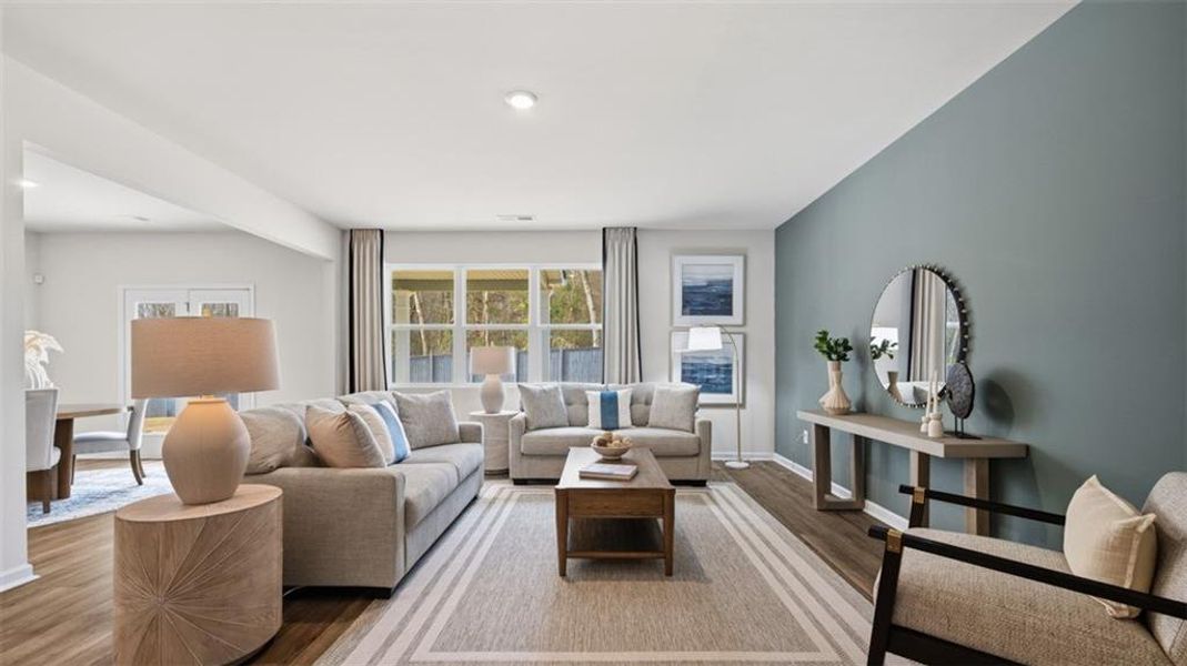 Furnished interior view inside a new home in Jackson Landing, Jefferson (Image 2). Furnished interior view inside a new home in Jackson Landing, Jefferson (Image 2).