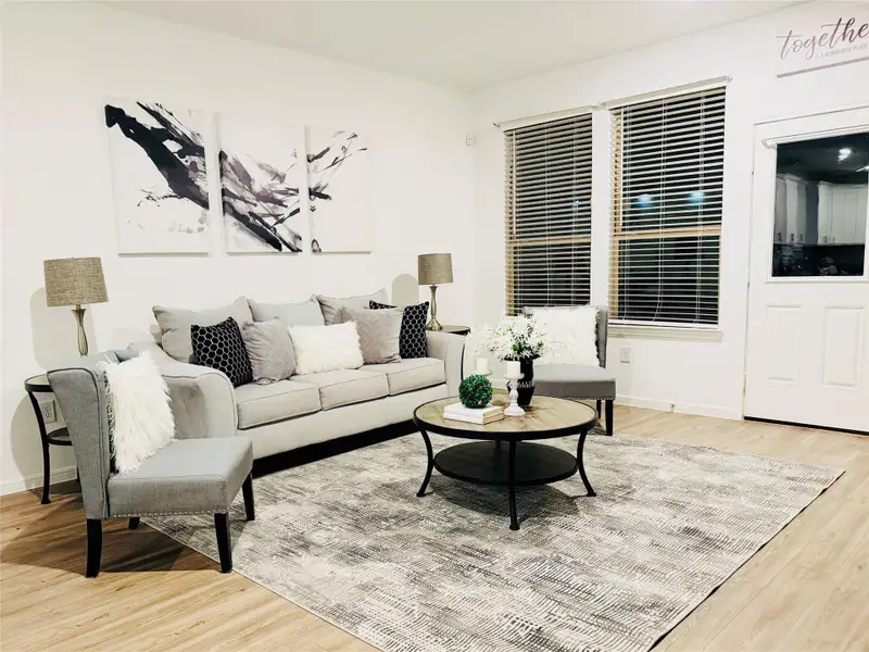 Furnished interior view inside a new home in Marvida, Cypress (Image 10).