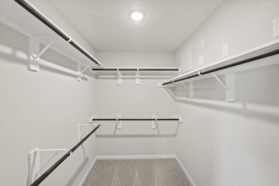 Walk-in closet in the owner's bath