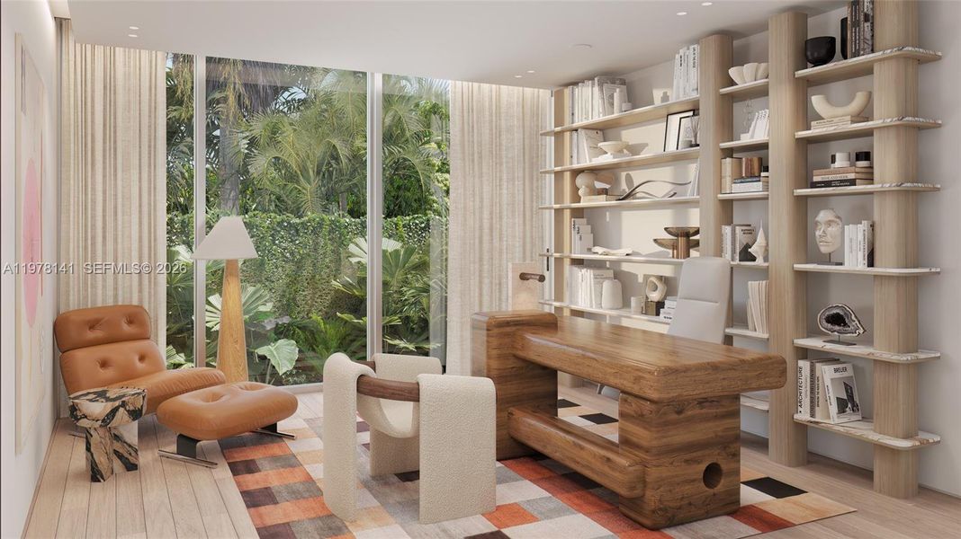 Furnished interior view inside a new home in , Miami (Image 11).