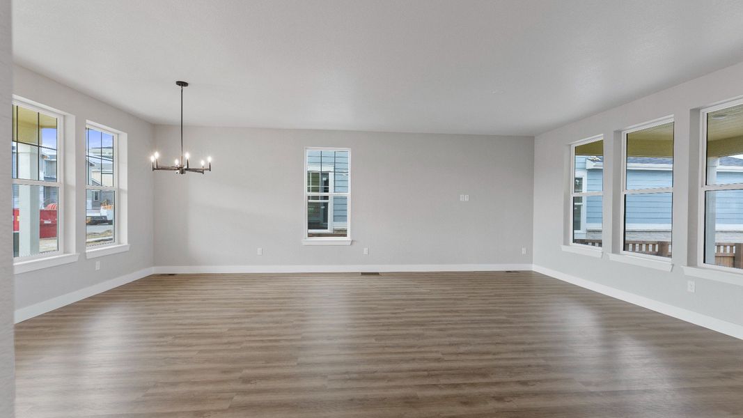 Furnished interior view inside a new home in Windler Single Family Homes, Aurora (Image 10). Furnished interior view inside a new home in Windler Single Family Homes, Aurora (Image 10).