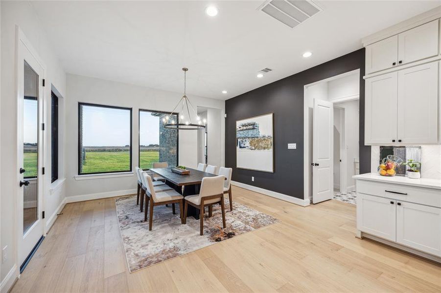 Dining room with access to the covered patio