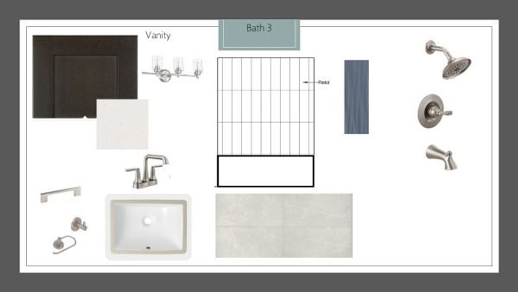 Sample of building materials used in homes in Rio Vista at Kelly Ranch, Aledo (Image 27).