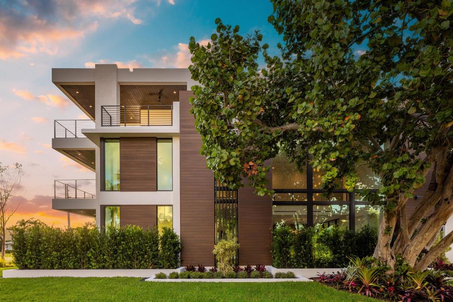 Front exterior of a new home in , Boca Raton, FL, highlighting curb appeal (Image 25). Front exterior of a new home in , Boca Raton, FL, highlighting curb appeal (Image 25).