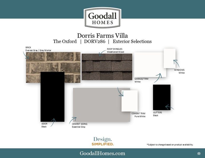 Sample of building materials used in homes in Dorris Farm at Willow Springs, White House (Image 32).
