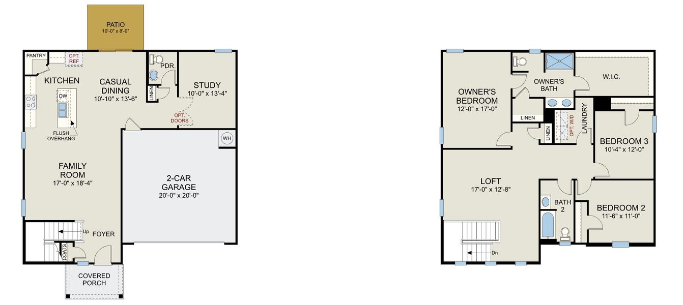 2D floor plan layout of this home in McLean Landing, Cameron, NC (Image 2).