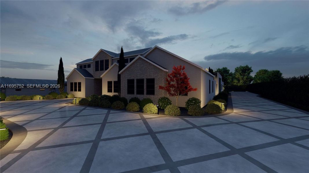 Front exterior of a new home in , Southwest Ranches, FL, highlighting curb appeal (Image 27). Front exterior of a new home in , Southwest Ranches, FL, highlighting curb appeal (Image 27).