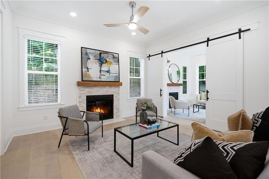 Furnished interior view inside a new home in , Decatur (Image 60).