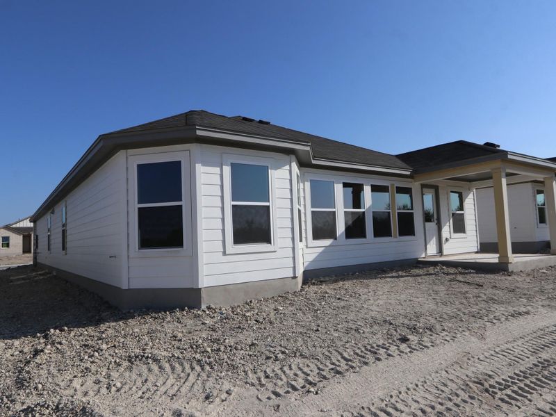 Exterior details and patio area of a home in Marble Creek Crossing, Austin (Image 11). Exterior details and patio area of a home in Marble Creek Crossing, Austin (Image 11).