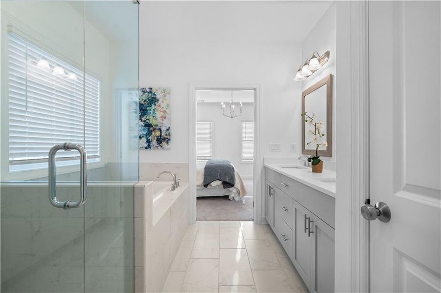 Furnished interior view inside a new home in Brackley Townhomes, Cumming (Image 71). Furnished interior view inside a new home in Brackley Townhomes, Cumming (Image 71).