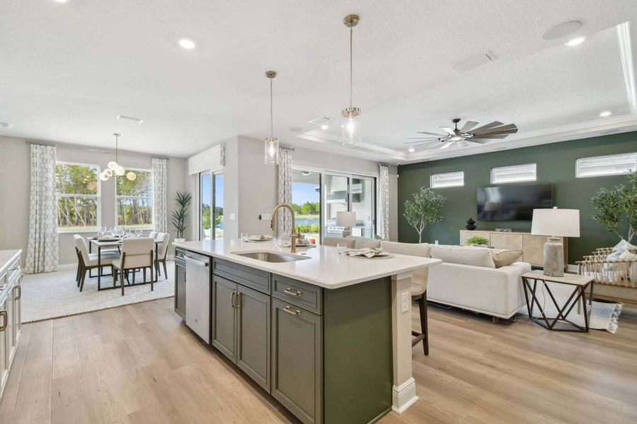 Furnished interior view inside a new home in Tamarack at Two Rivers, Zephyrhills (Image 13). Furnished interior view inside a new home in Tamarack at Two Rivers, Zephyrhills (Image 13).