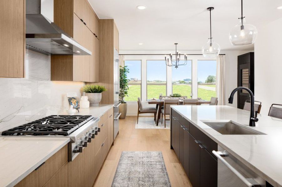 Furnished interior view inside a new home in Linkside Las Colinas, Irving (Image 6).