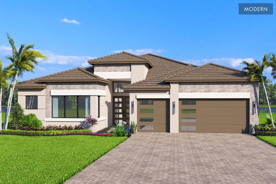 Representative exterior photo of a completed home built from the Lucerne by GL Homes in Valencia Vista at Riverland, Port St. Lucie, FL (Image 4). Representative exterior photo of a completed home built from the Lucerne by GL Homes in Valencia Vista at Riverland, Port St. Lucie, FL (Image 4).