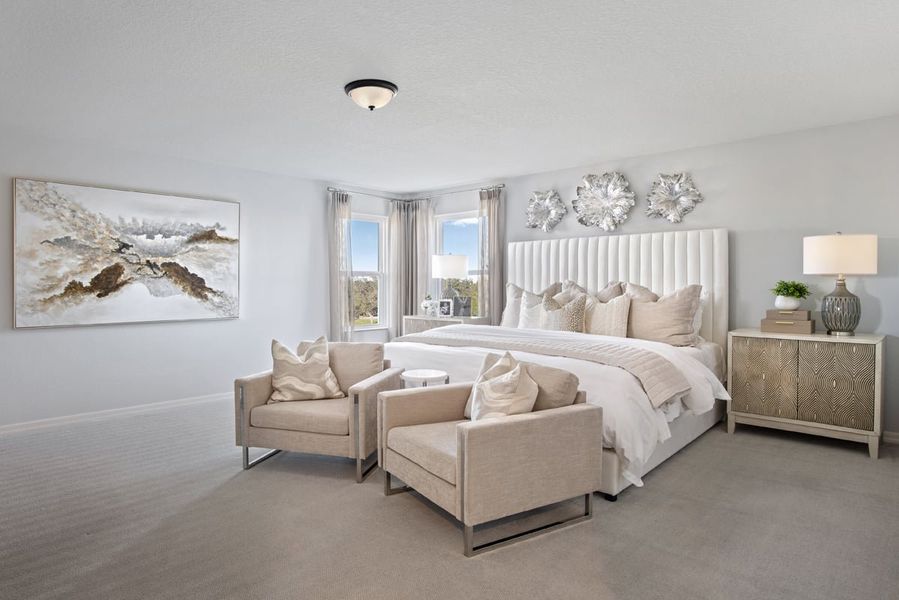 Representative furnished interior of a home built from the 2566 by KB Home in Oasis Reserve, Orlando (Image 6).