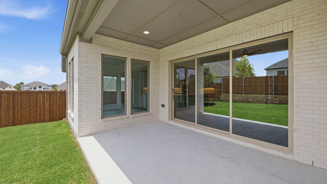 Exterior details and patio area of a home in Sweetgrass, Haslet (Image 4).