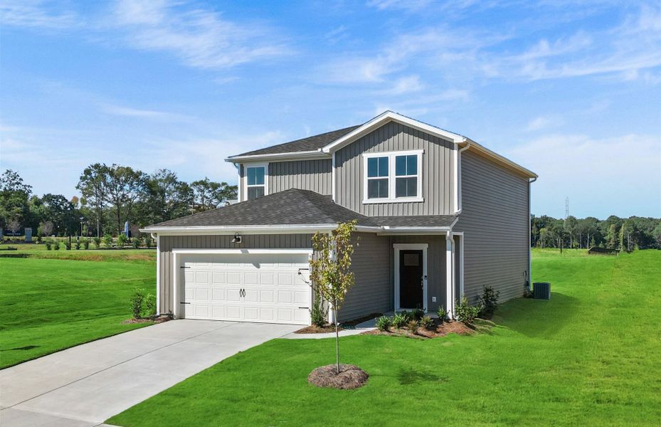Front exterior of a new home in Crestview, Spartanburg, SC, highlighting curb appeal (Image 13). Front exterior of a new home in Crestview, Spartanburg, SC, highlighting curb appeal (Image 13).