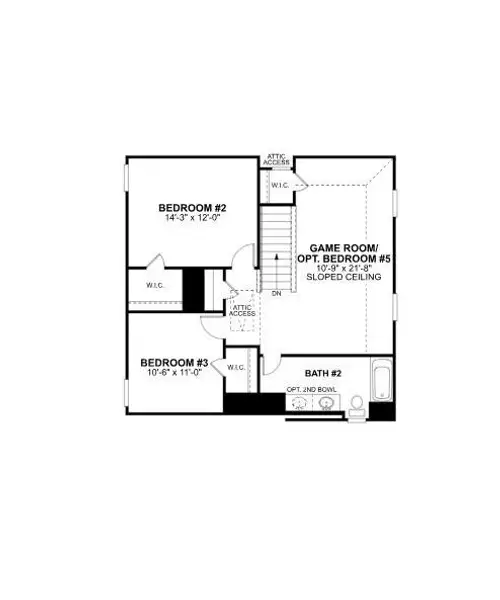2D floor plan layout of this home in Sorella, Tomball, TX (Image 3).