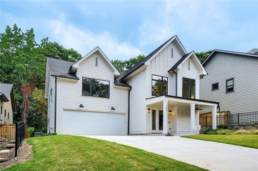 Front exterior of a new home in , Atlanta, GA, highlighting curb appeal (Image 29).