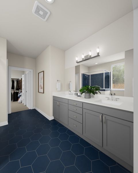 Representative furnished interior of a home built from the Veranda by Tri Pointe Homes in Lariat, Liberty Hill (Image 13).
