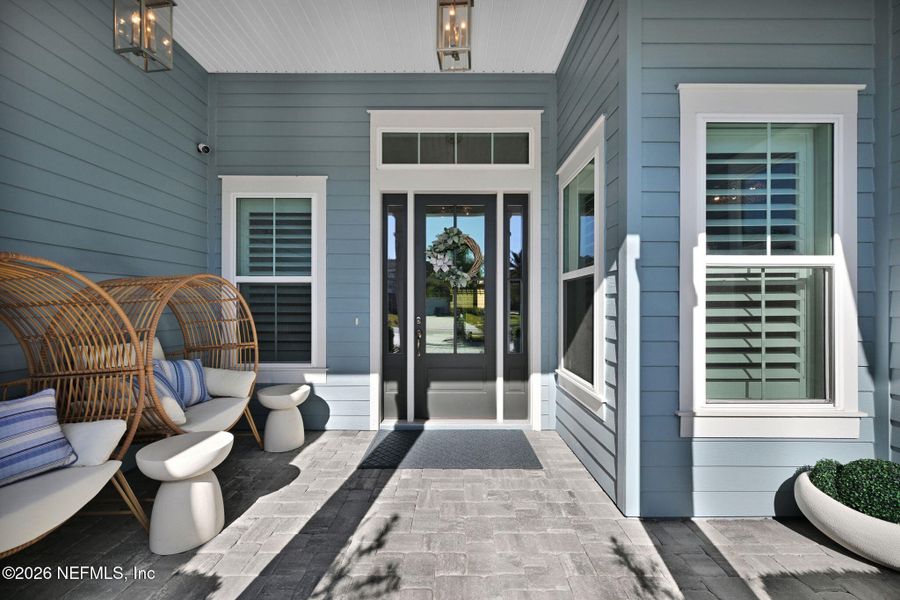 Exterior details and patio area of a home in Palmetto Cove, Ponte Vedra (Image 27).