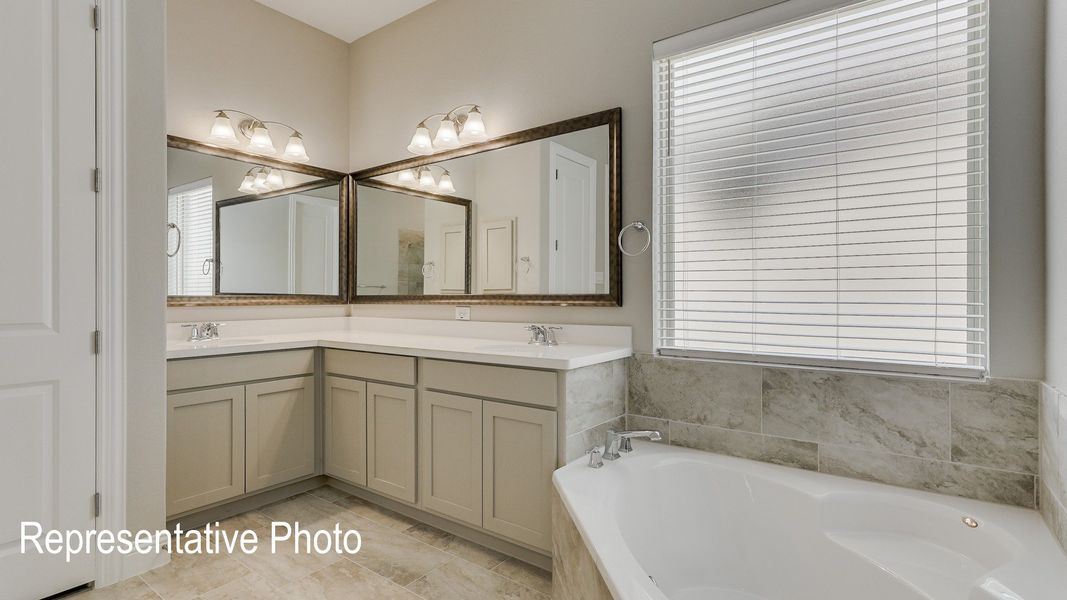 Furnished interior view inside a new home in Solterra Texas, Mesquite (Image 11). Furnished interior view inside a new home in Solterra Texas, Mesquite (Image 11).
