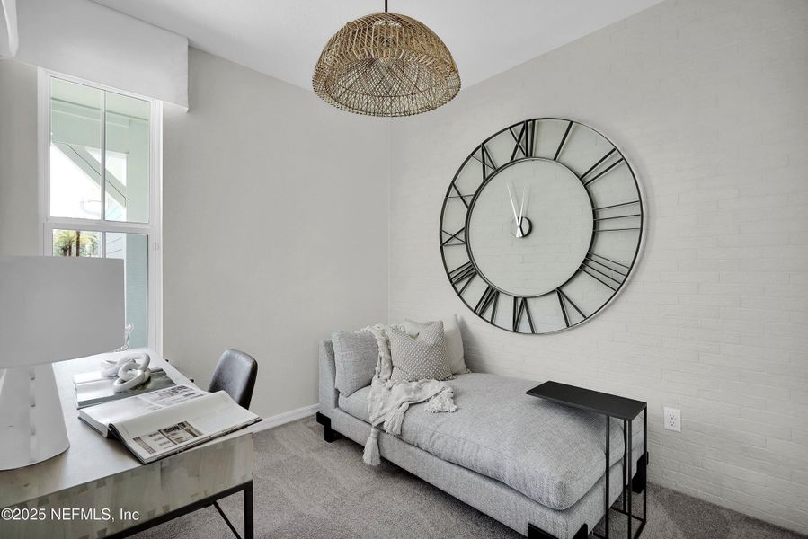 Furnished interior view inside a new home in Del Webb Wildlight, Yulee (Image 17).