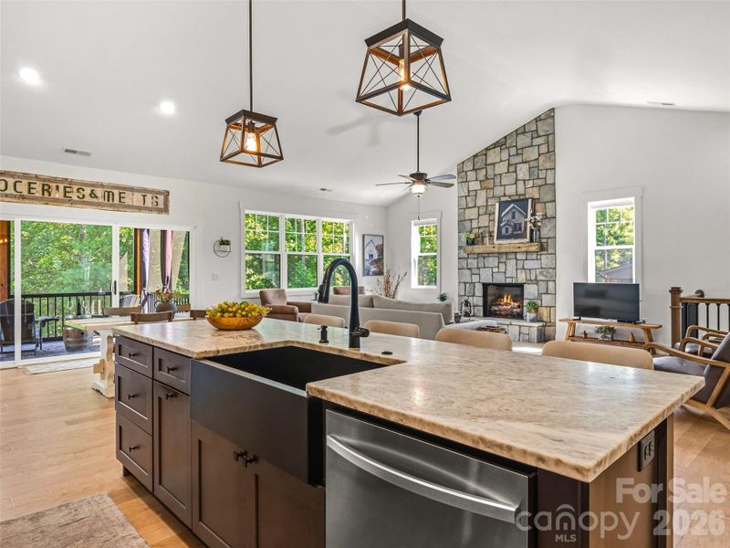 peaceful kitchen view peaceful kitchen view