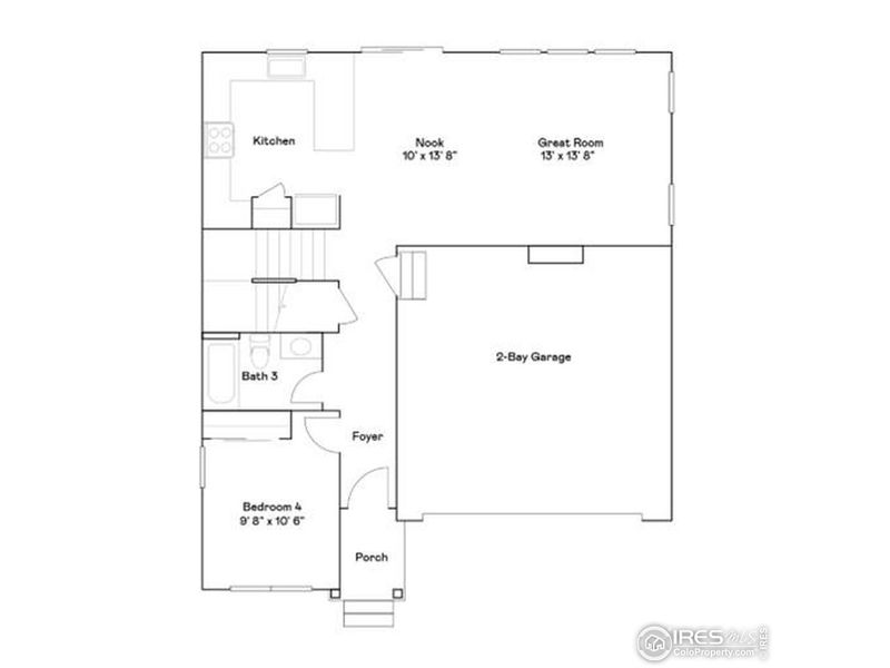 2D floor plan layout of this home in Kinston, Loveland, CO (Image 4).