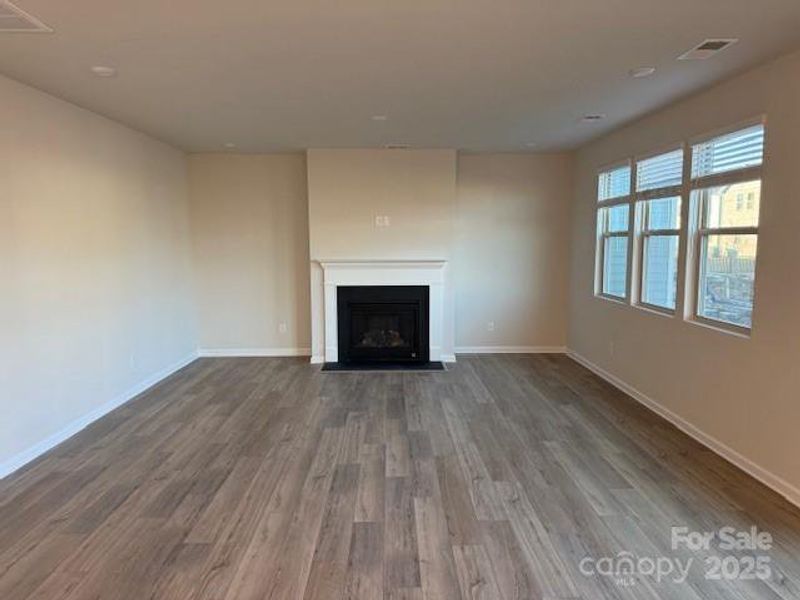 Gathering room with fireplace