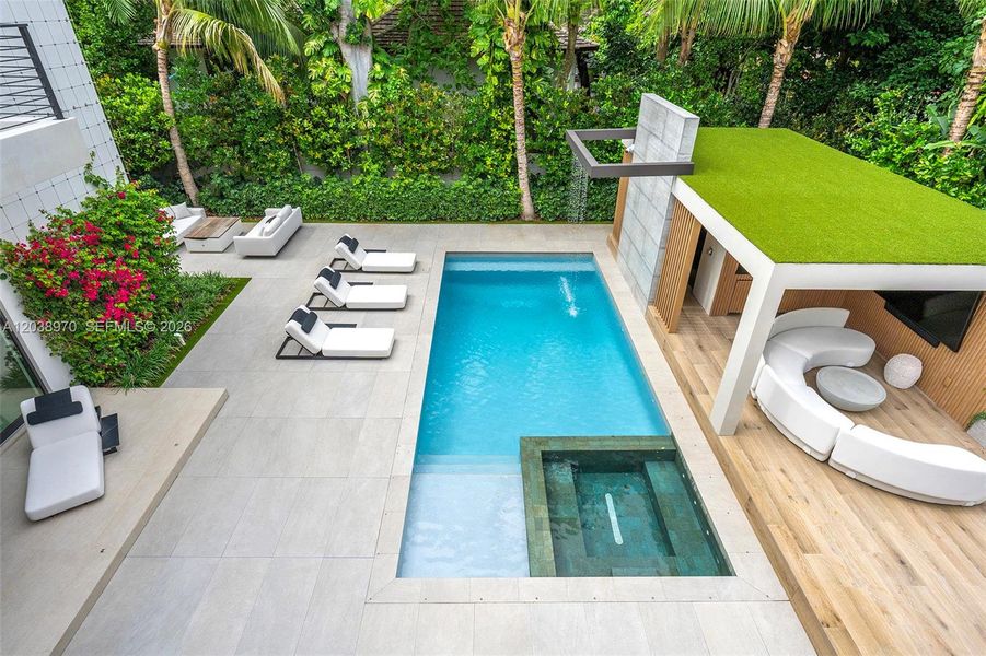Exterior details and patio area of a home in , Miami (Image 26). Exterior details and patio area of a home in , Miami (Image 26).
