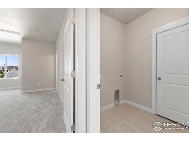 Upstairs laundry room